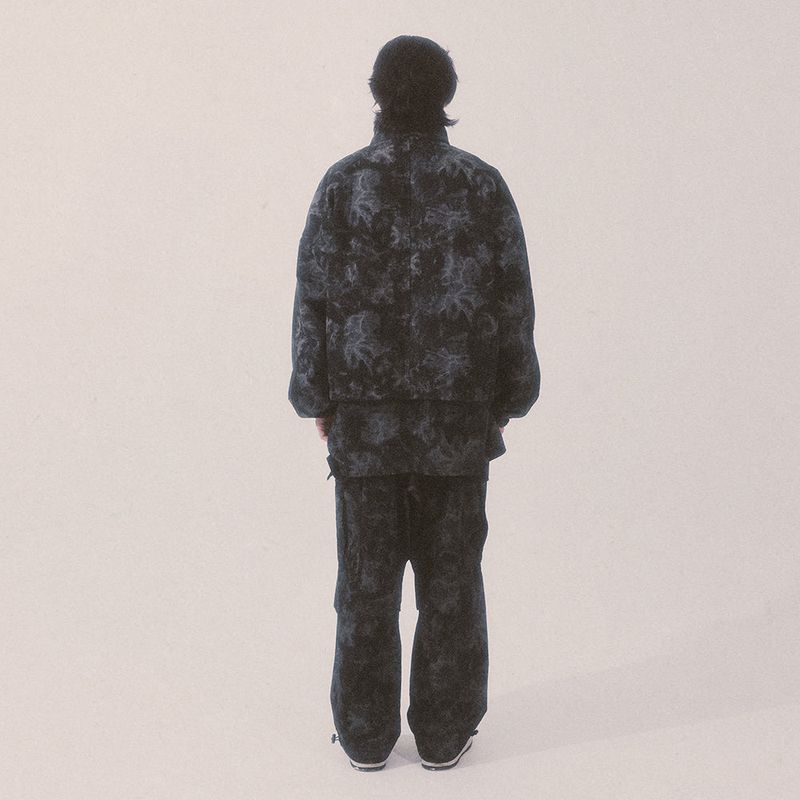 tie-dye wide cargo pants_black