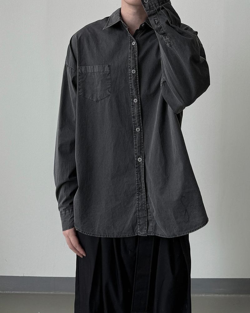 JIIGEUM（ジグム）の「ステインピグメントウォッシングシャツ（トップス）」