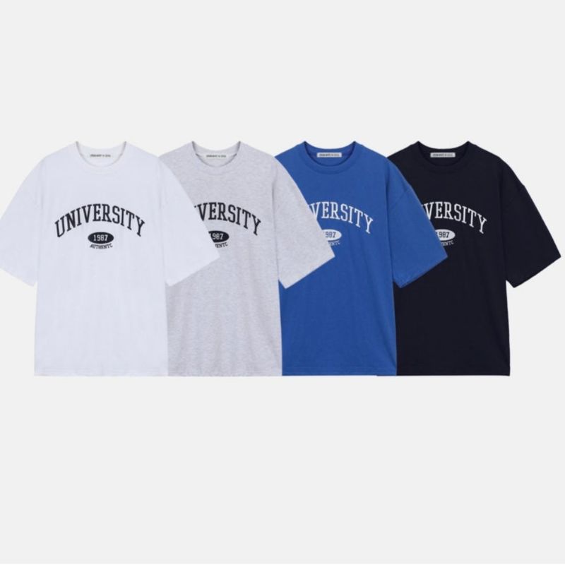 1987 Overfit Embroidered University Short Sleeves