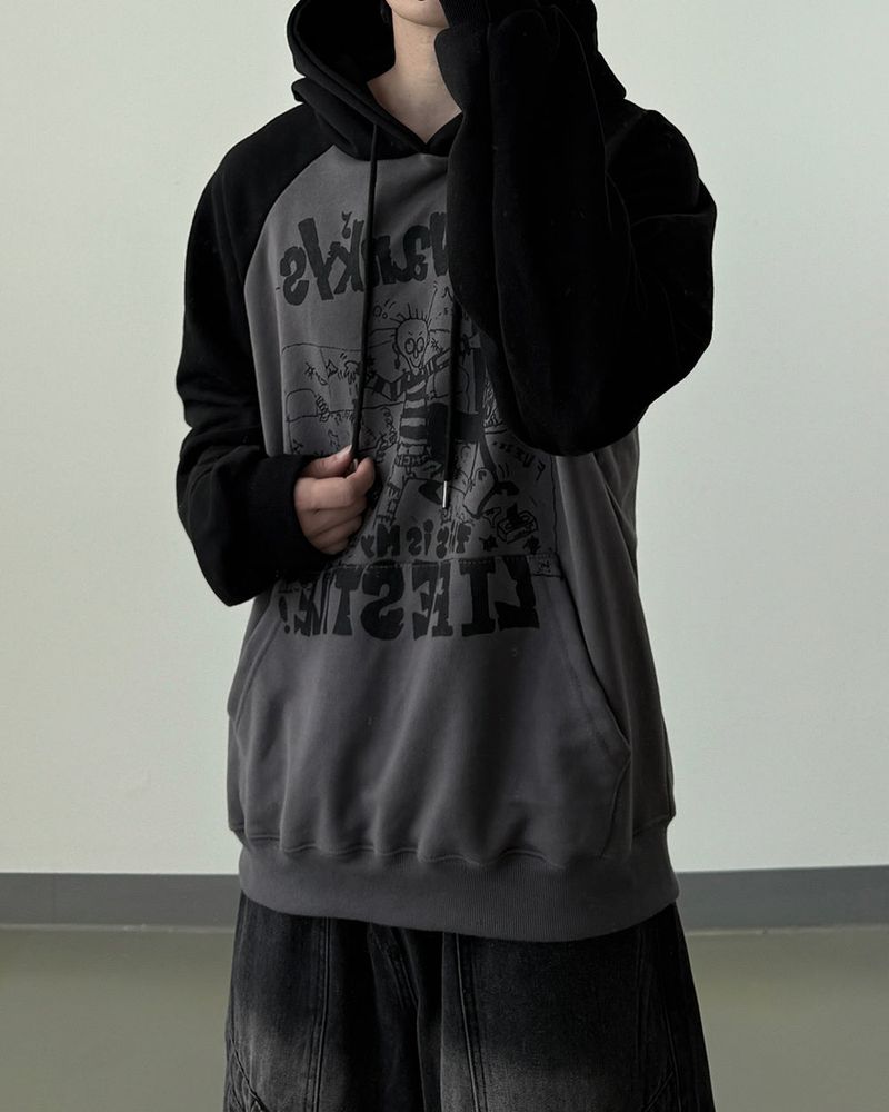 Swing Raglan Oversized Hoodie