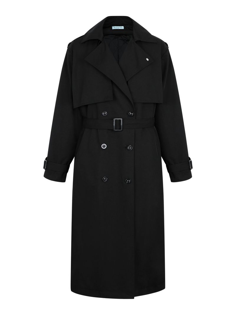 PALEJADE（ペールジェイド）の「Trentch Long Padded Jumper In Black（Jackets/Outerwear）」