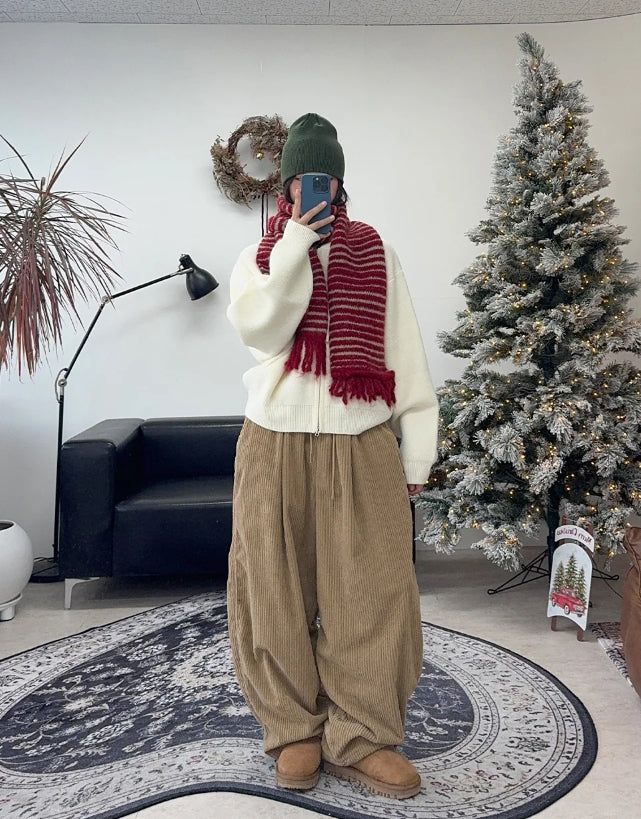 Diob Hooded Knit Zip-up