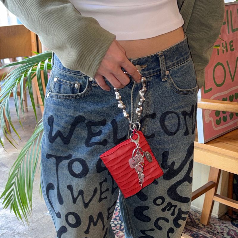Pado Pebble Wallet (Red, White) 