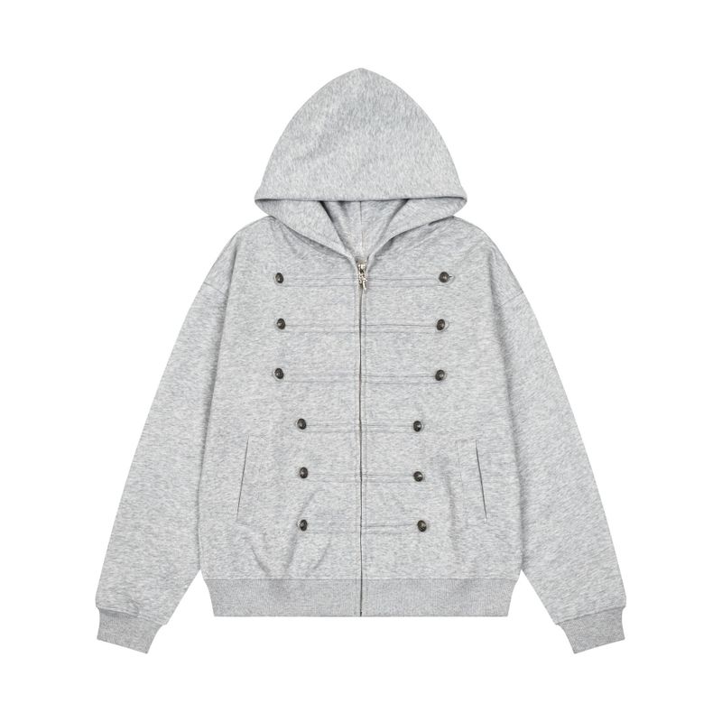 Cozy&Kitsch（コージーアンドキッチ）の「マーゴ ミリタリー ボタン フーディー ジップアップ（ジャケット/アウター）」