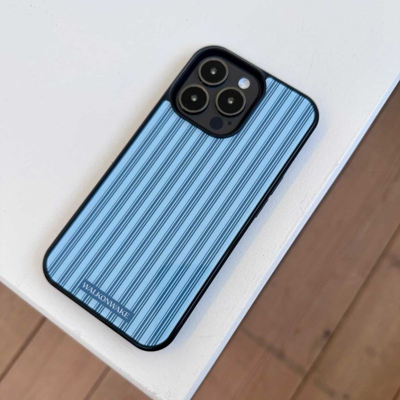 [Magsafe glass] Stripe case(green)