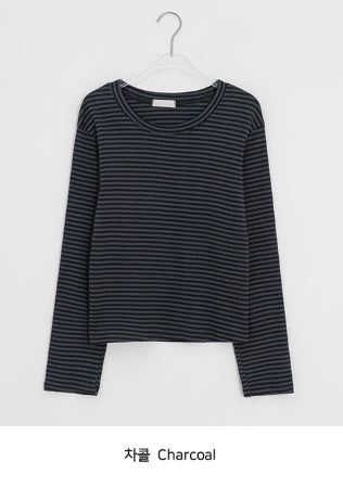 キンバーボーダーラウンド長袖Tシャツ