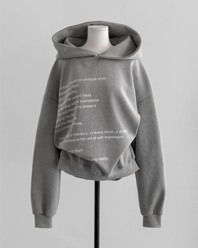 earth letter heavy hoodie