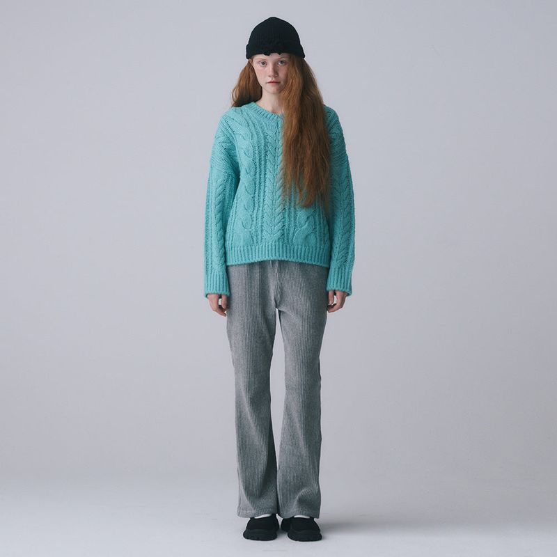 FLUFFY RIBBON BEANIE, BLACK