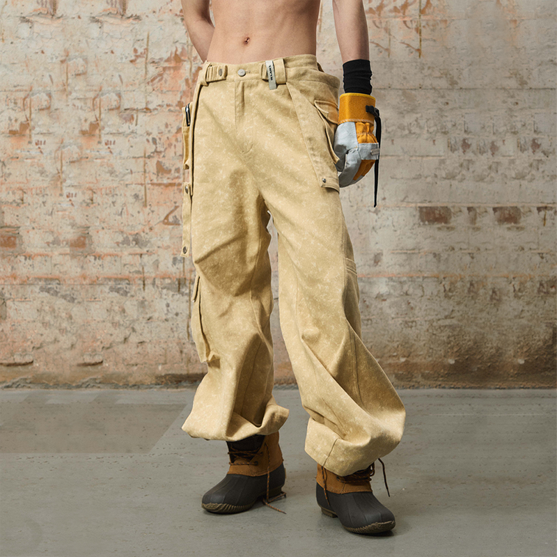 RELABEL 24SS ‘Tinker’ Detachable Tote Bag Structured Multi-pocket Sand-coloured Work Slacks