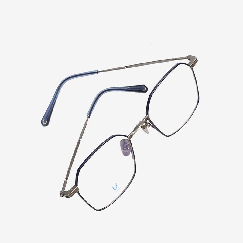 Knouun Square titanium glasses CODE. 101. B Gray