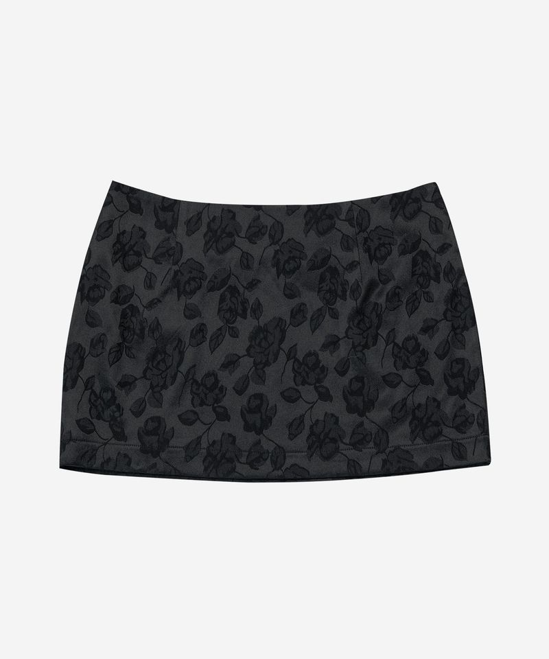 Knotted Satin Mini Skirt #Black(黑)
