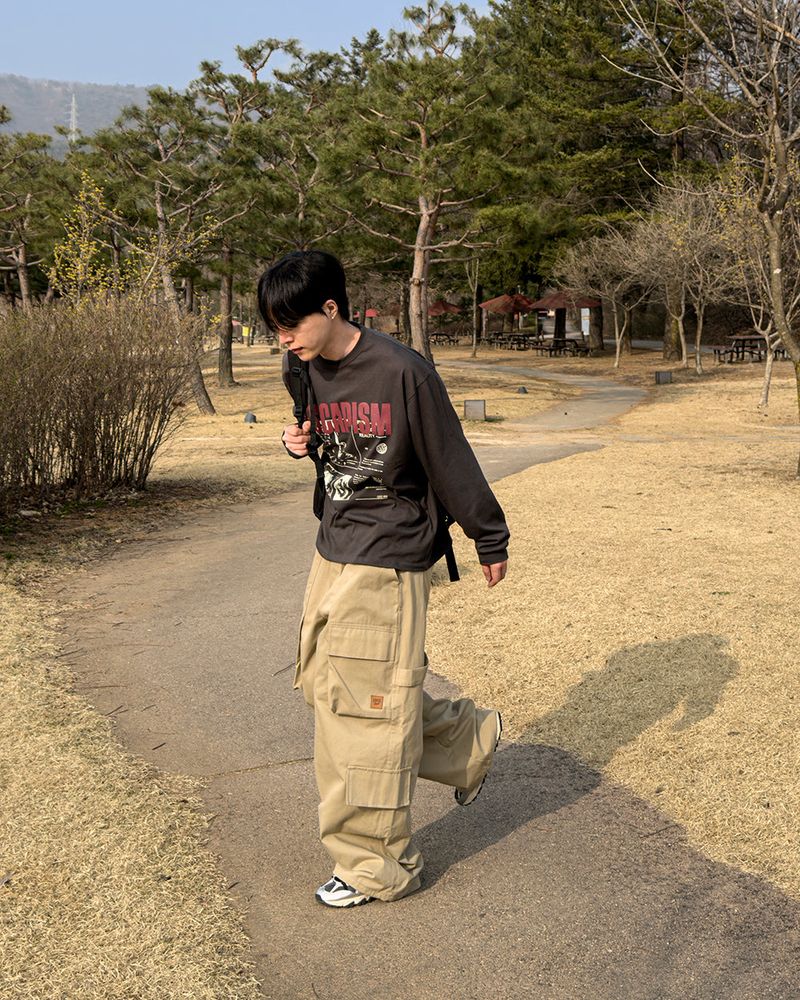 Utility Patch Wide Cargo Pants
