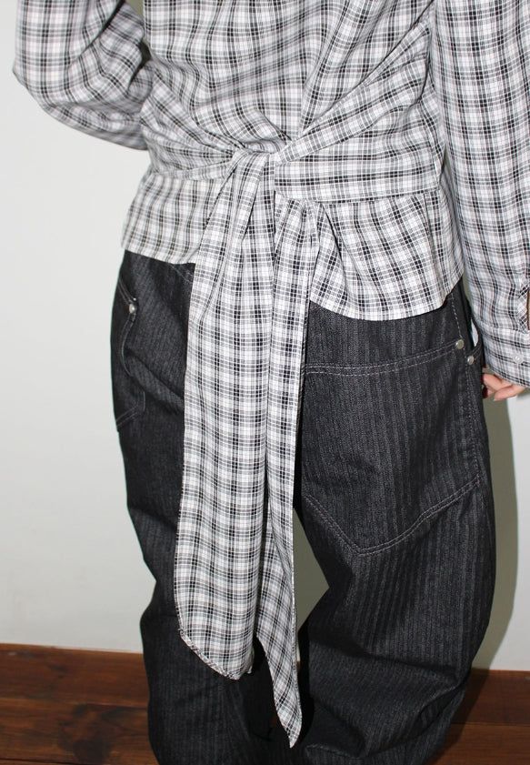 SIDE STRAP CHECK SHIRT