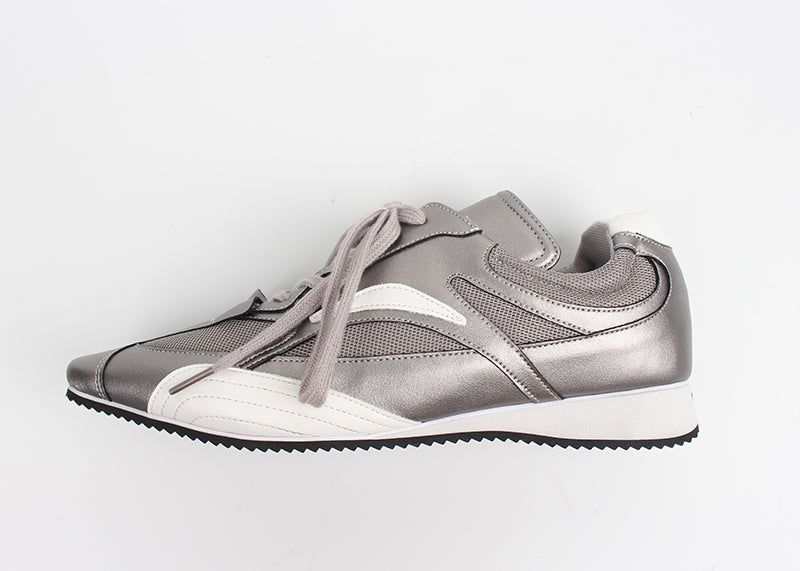 SILVER STILETTO SNEAKERS