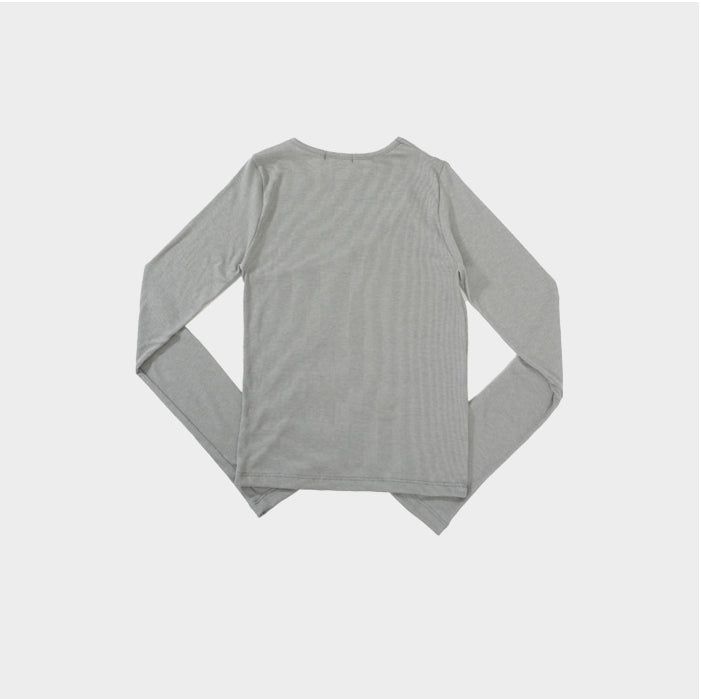 Curve slit ribbed top