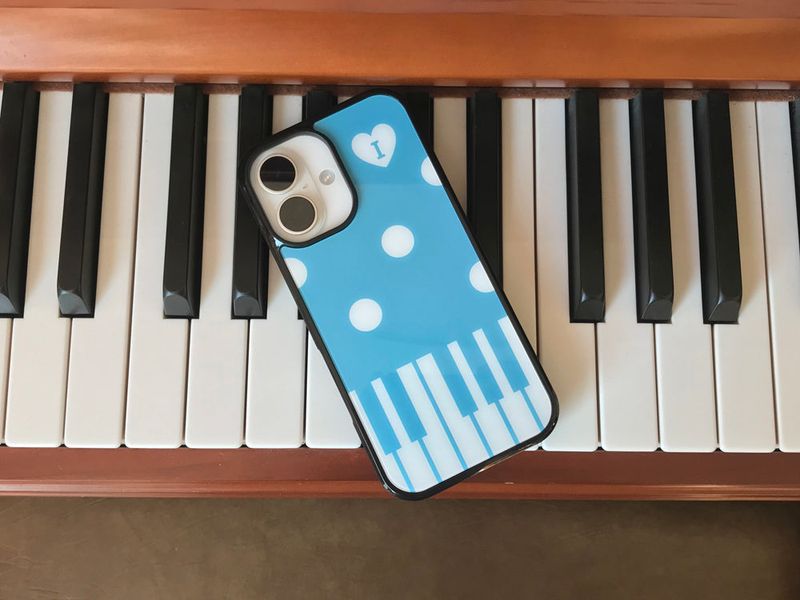 piano melody case -blue