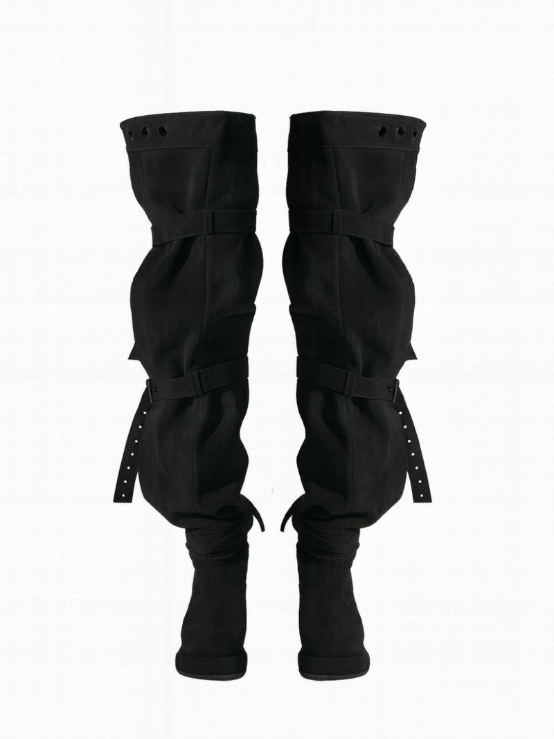 BUCKLE THIGH HIGH BOOTS