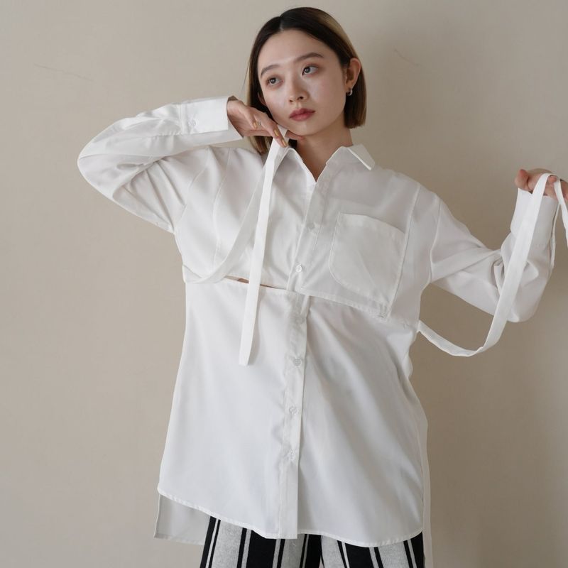 Uenui（ウニュイ）の「center slit shirt（Tops）」