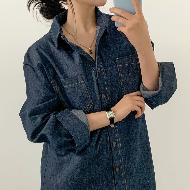 BEIDELLI（ベイデリー）の「[Good Quality] Retro Denim Shirt Dress（Dresses）」
