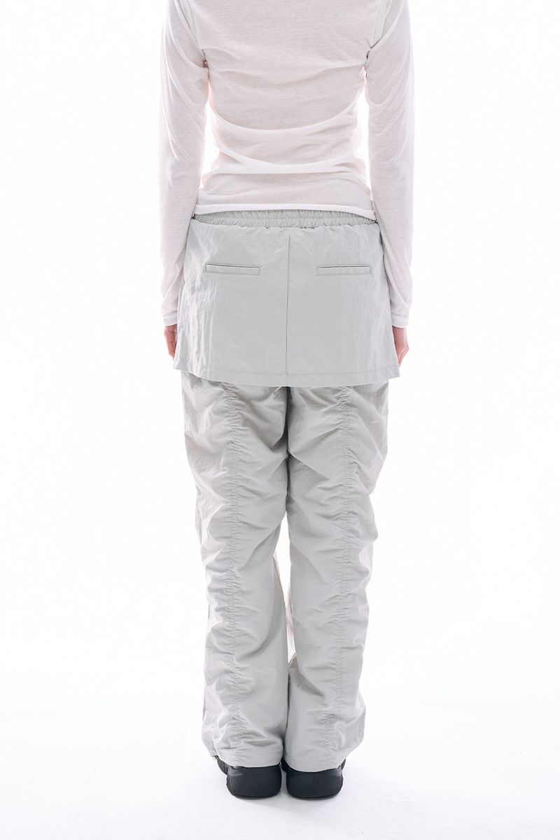 Parkaring layered shirring pants