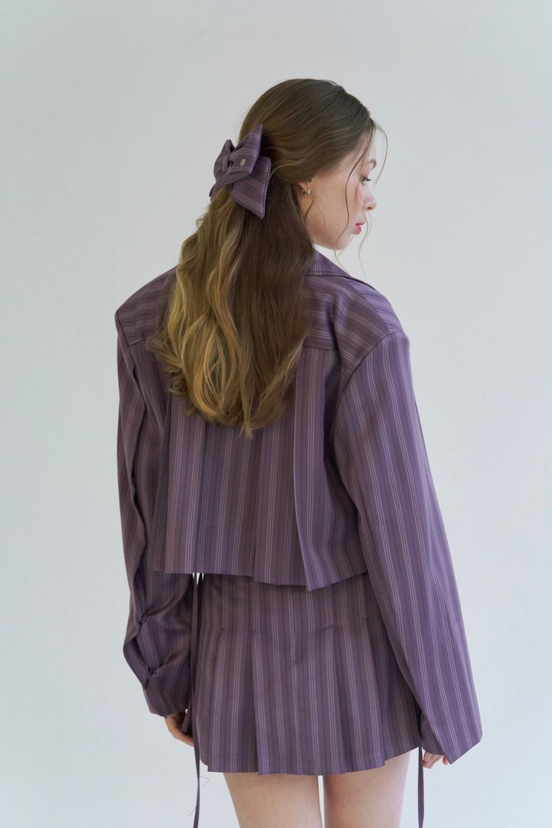 PLEATS CROP JK (PURPLE)