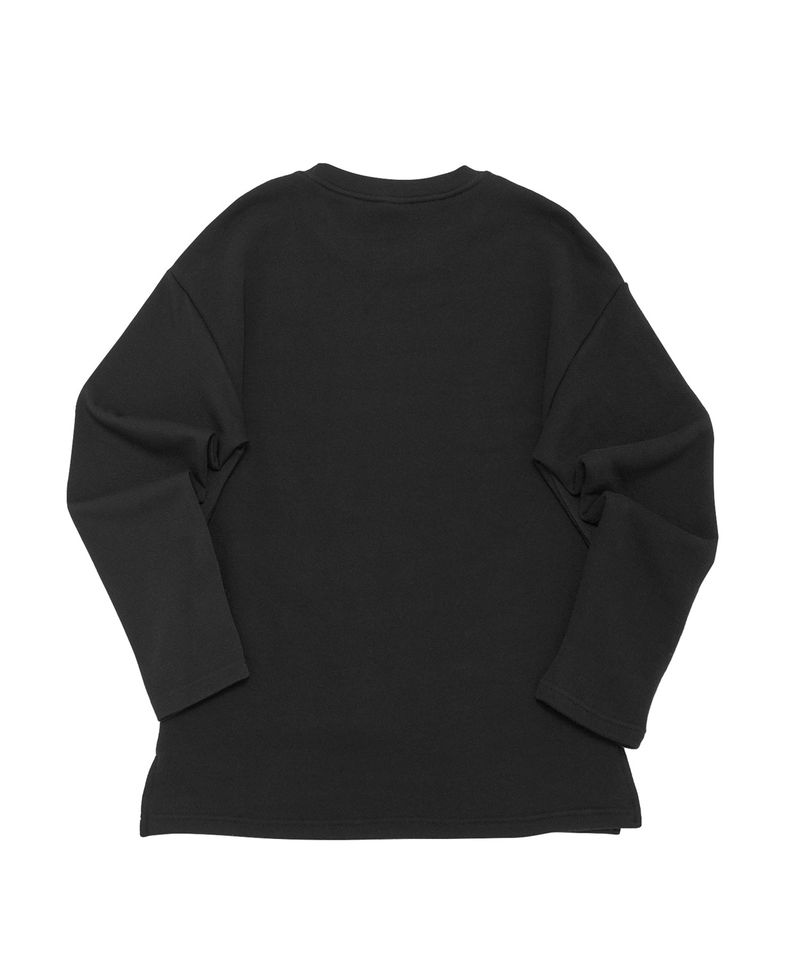 KNIT X TERRY COMBINATION POCKET TEE (Black)