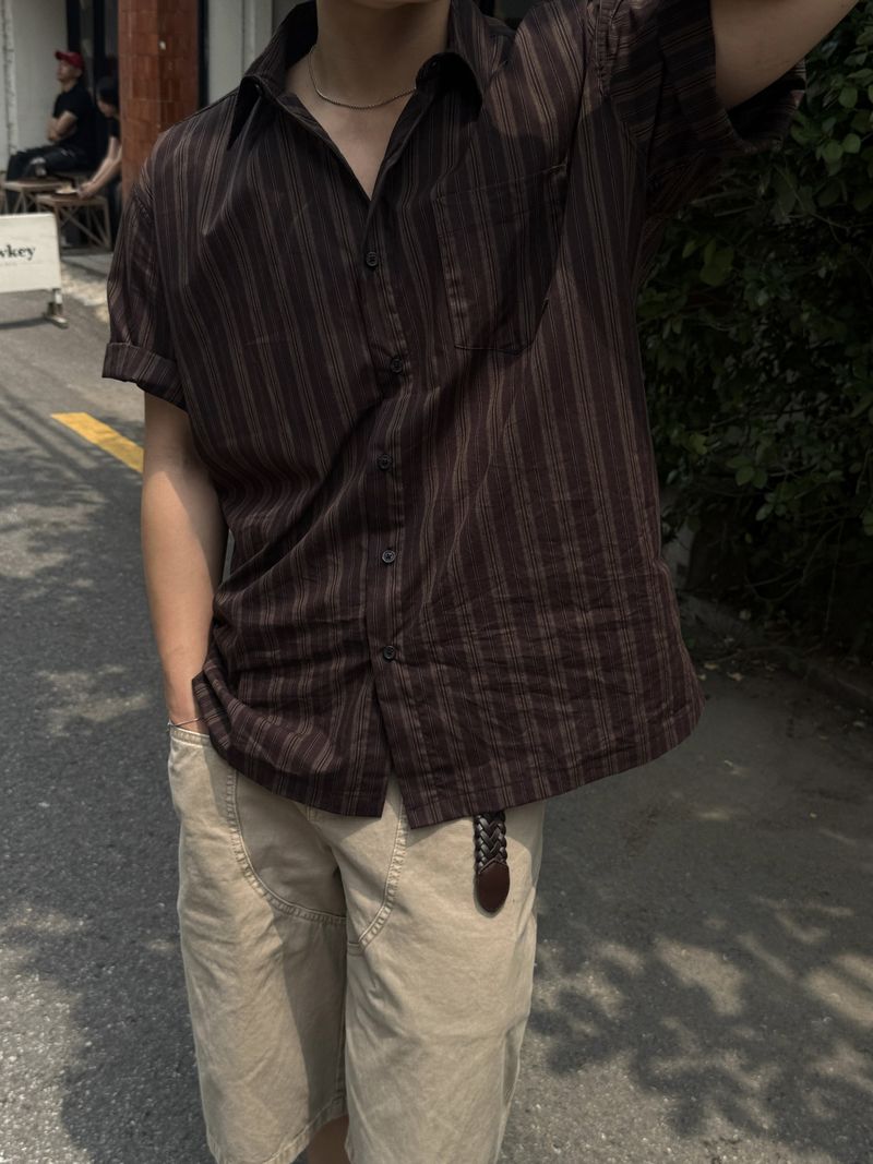 Dying double carpenter bermuda pants