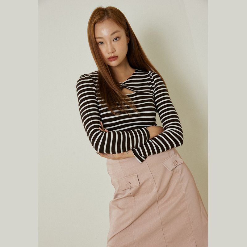 Amber stripes T-shirts (brown)