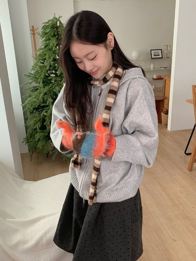 Himmeld Stripe Knit Muffler