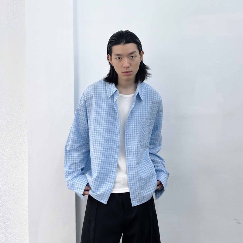 Minimalist Wide Straight-hem Shirt