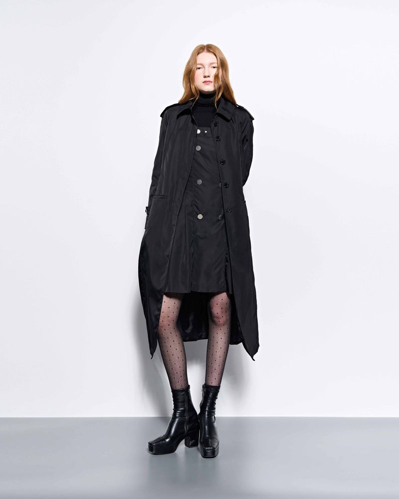 Throat Latch Trench Coat _ Black
