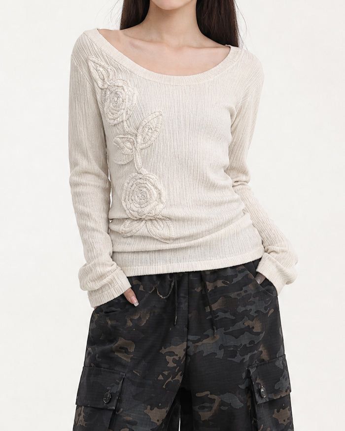 KIXI（キッシー）の「(W's) Petal Ribbed Knit（Tops）」