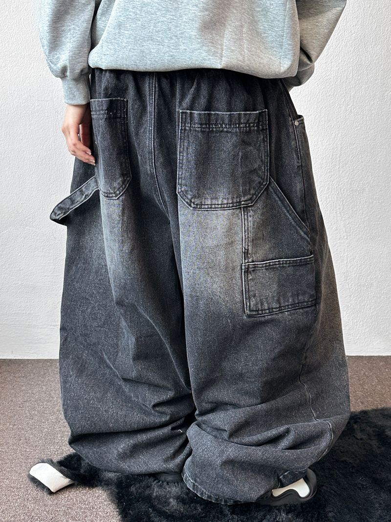 Catch Balloon Carpenter Basic Denim Pants 3color