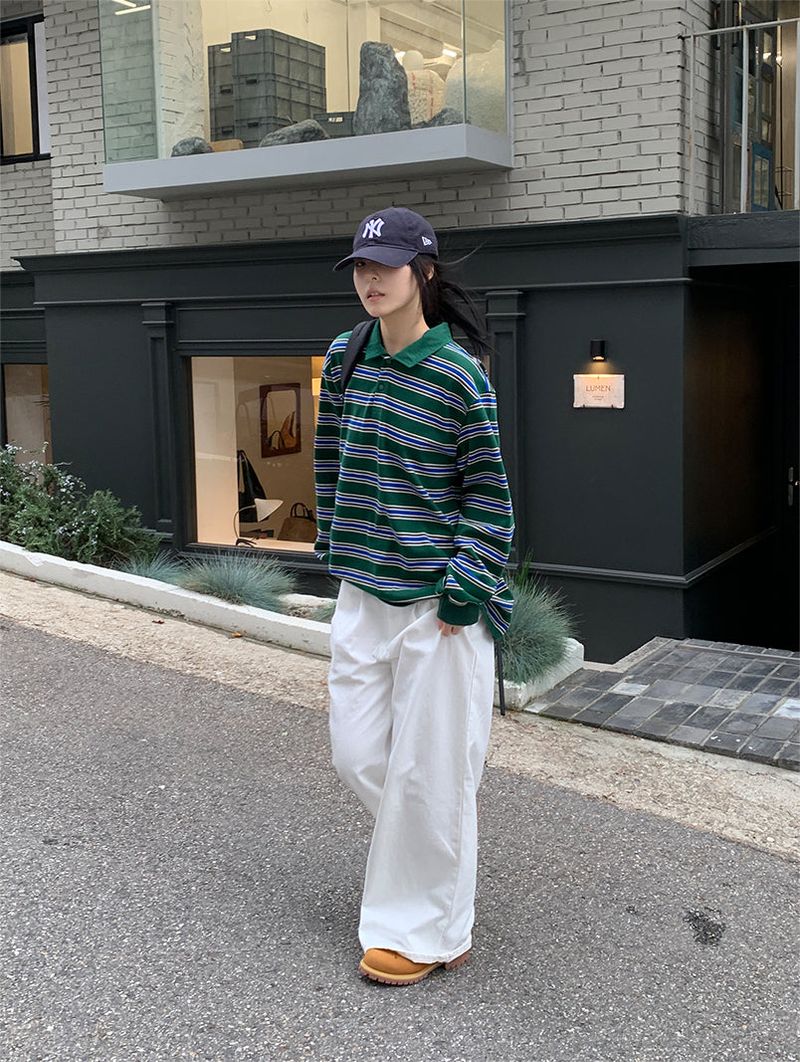 SLAB PINTUCK WIDE JEANS (3C)