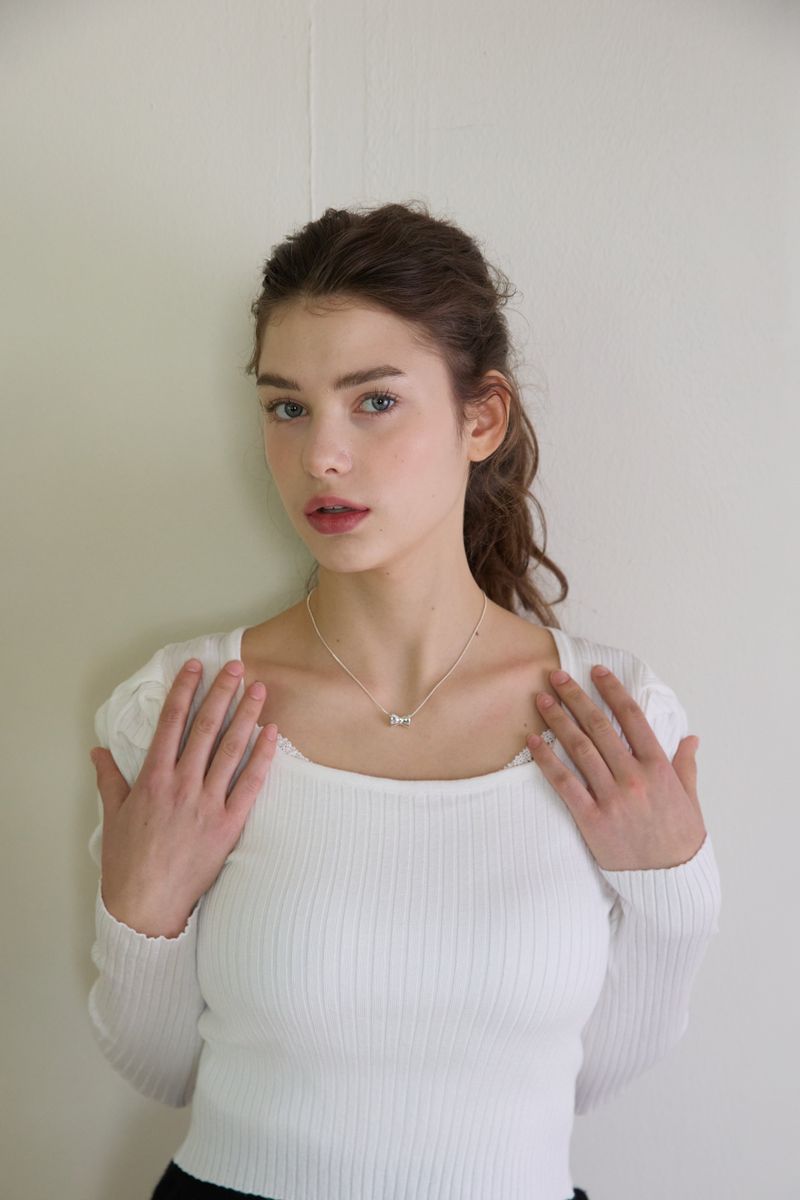 PINK PINEAPPLE(ピンクパイナップル)の「CUTE BOW NECKLACE(Accessories)」
