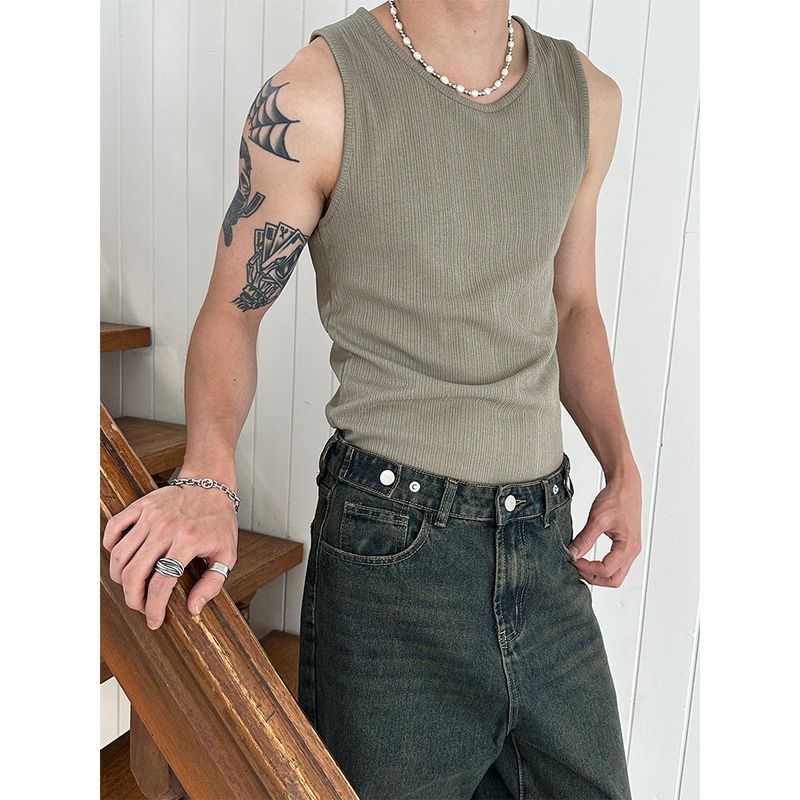 [MUSCLE FIT] Thin golgi sleeveless (4color)  