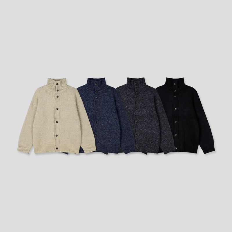 Eden high neck knit cardigan