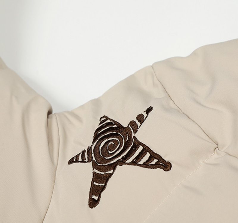 Energetic Star Crop Padded Jumper