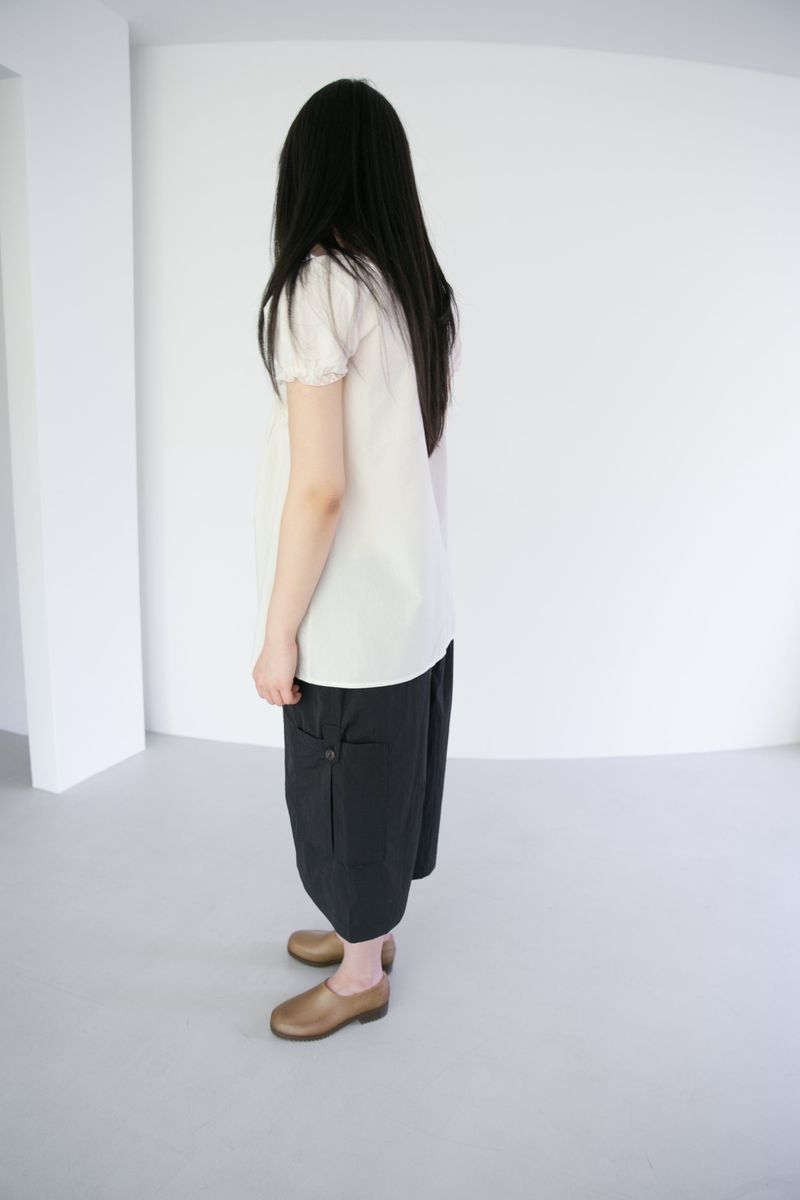 lace cotton puff sleeve ops(2colors)