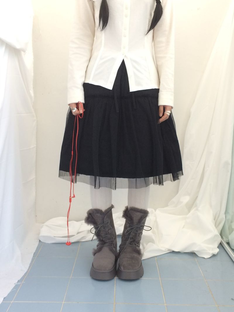 Suede Rabbit Fur Boots
