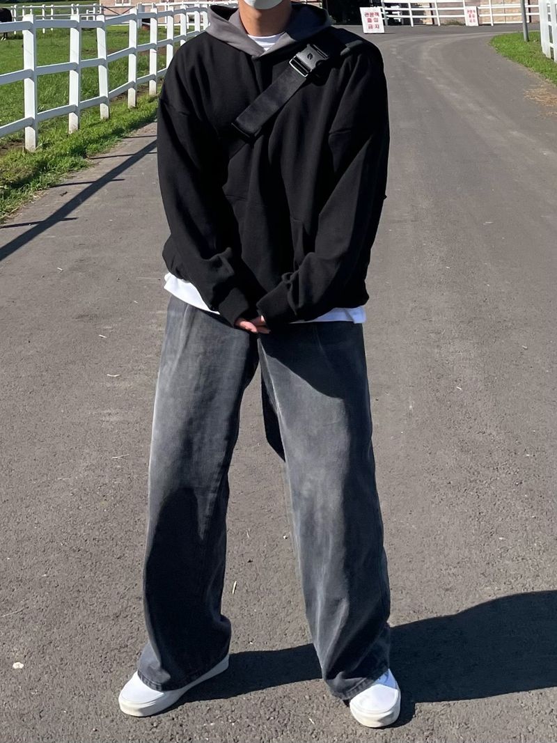 COVER TWO TONE LOOSEFIT HOODY