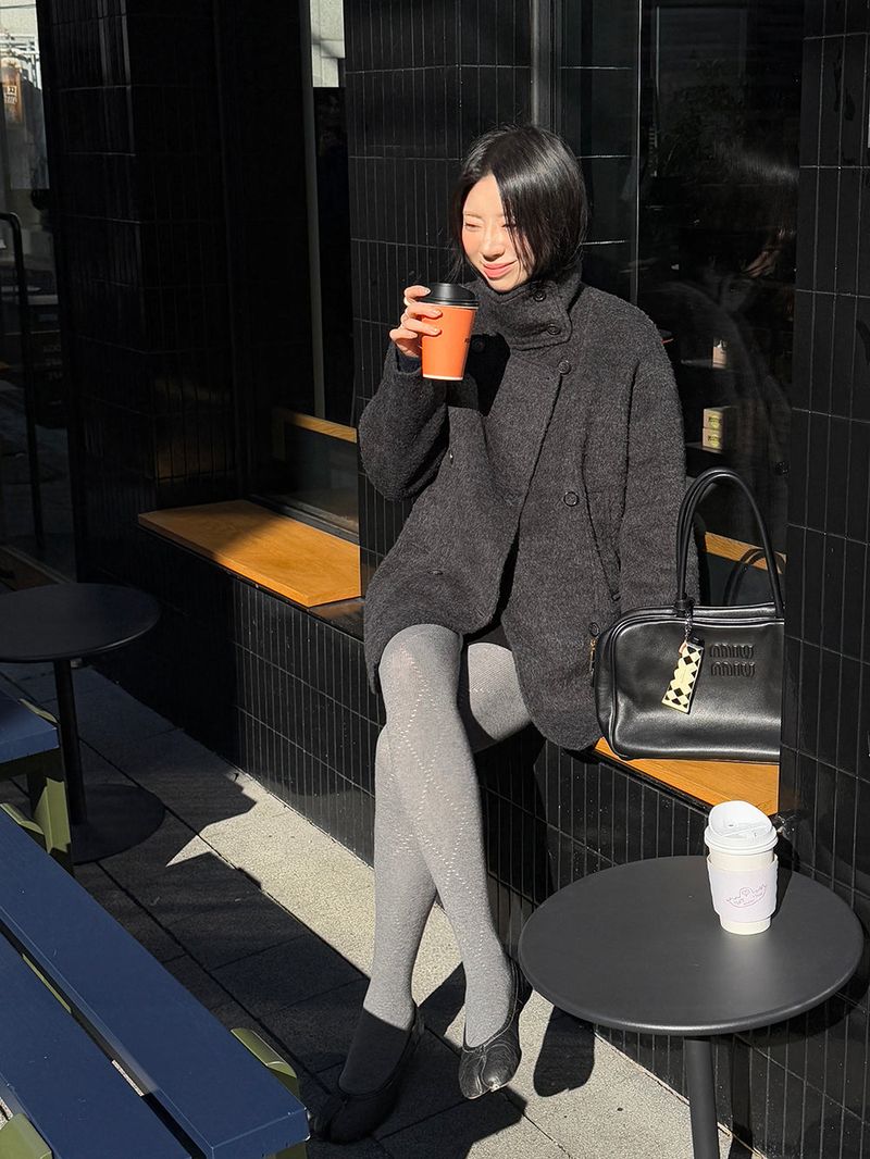 [MADE] KYLIE WOOL ALPACA HANDMADE HALF DOUBLE COAT
