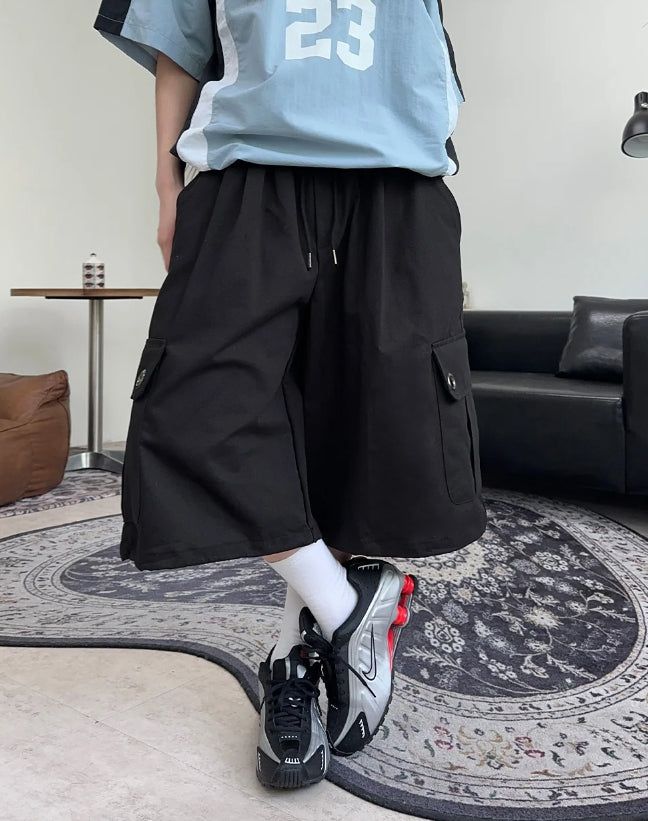 Ber Cross Eyelet Bermuda Pants