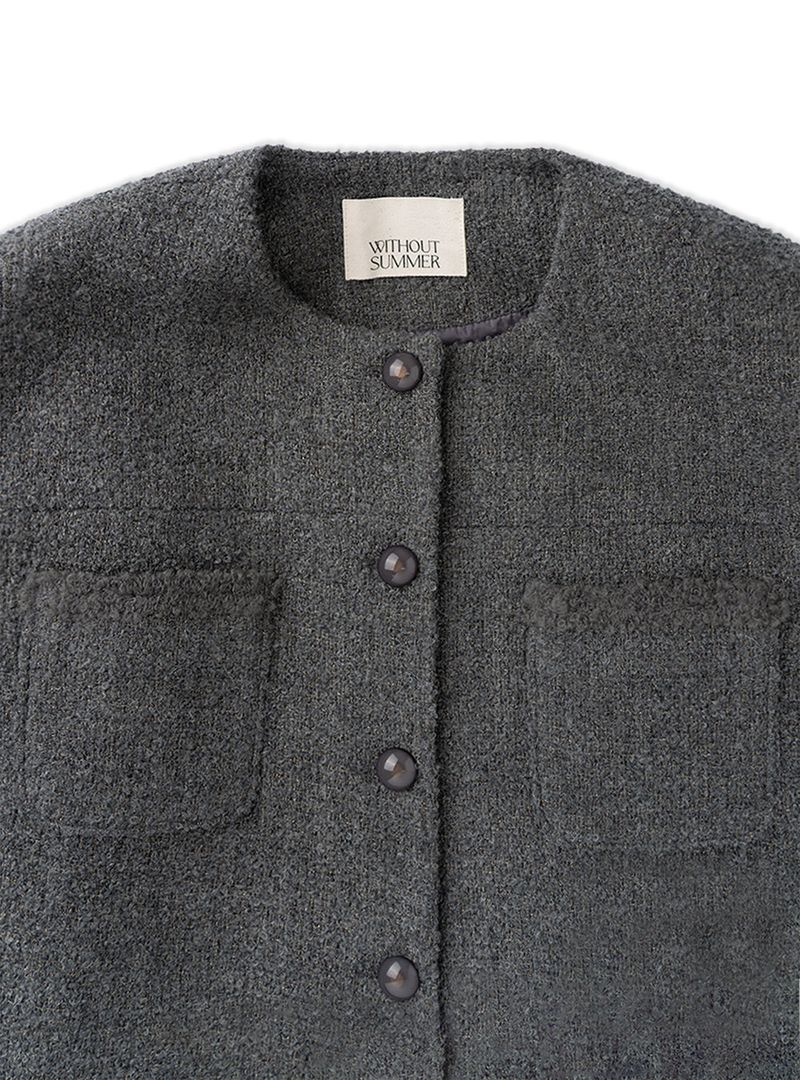 Poem tweed jacket_gray