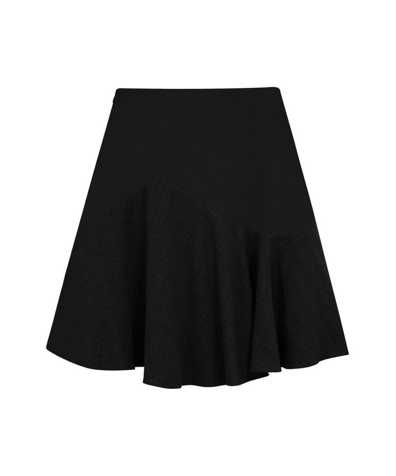 WAVY CHECK MIDI SK BLACK
