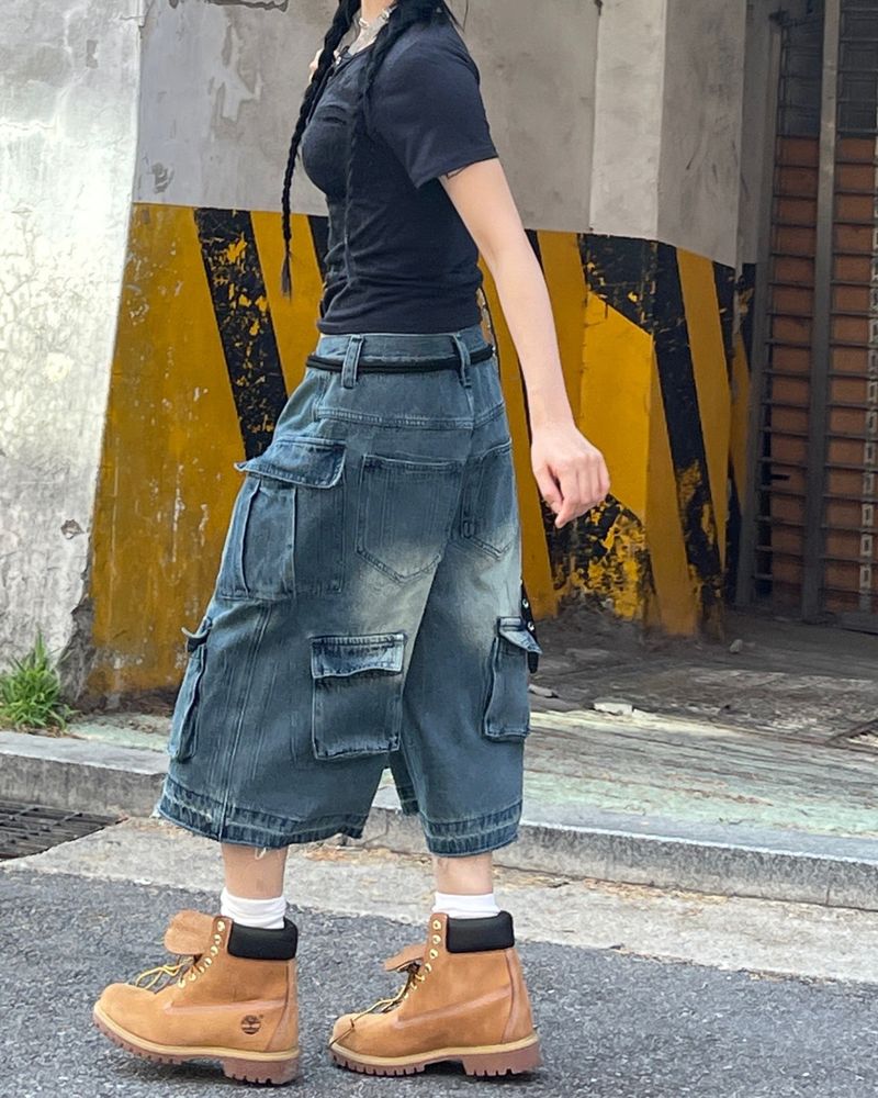 Origin Vintage Cargo Denim Bermuda Pants