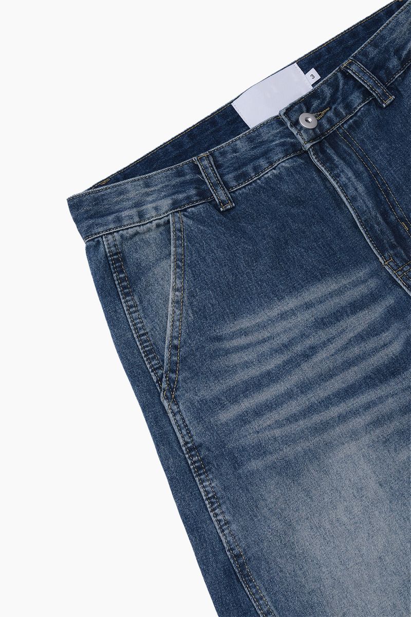 Dart Curved Denim Pants