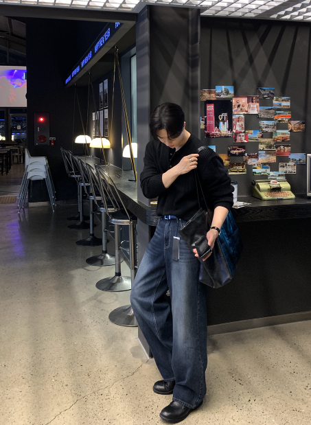 Look Estee Daily Ribbed Modal Henry Neck Knit