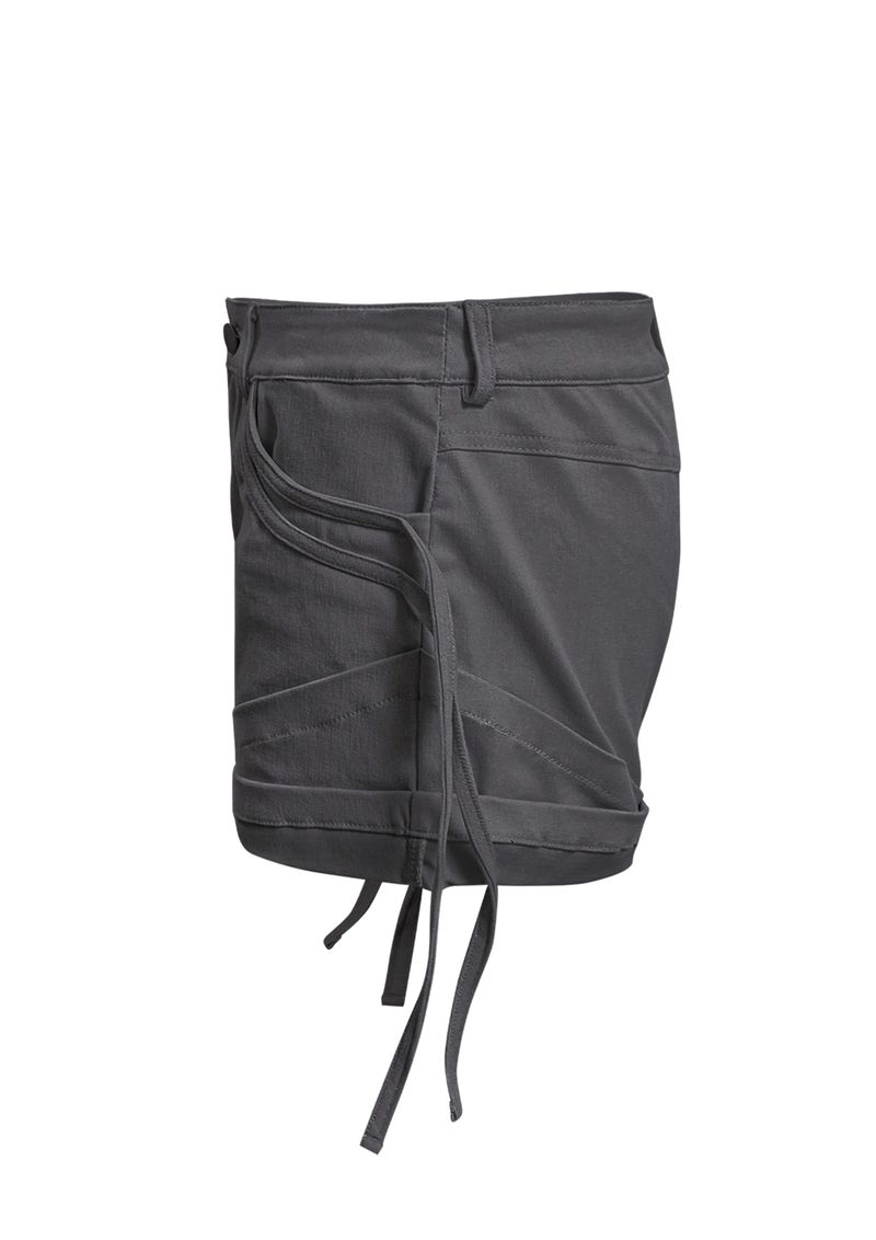 ARC STRAP ROLL SHORTS . CHARCOAL