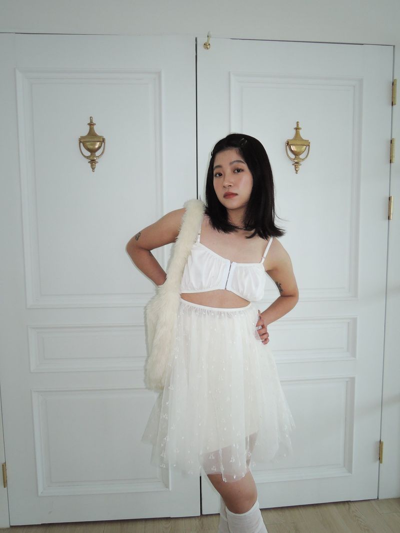 SHASHA TULLE DRESS _WHITE